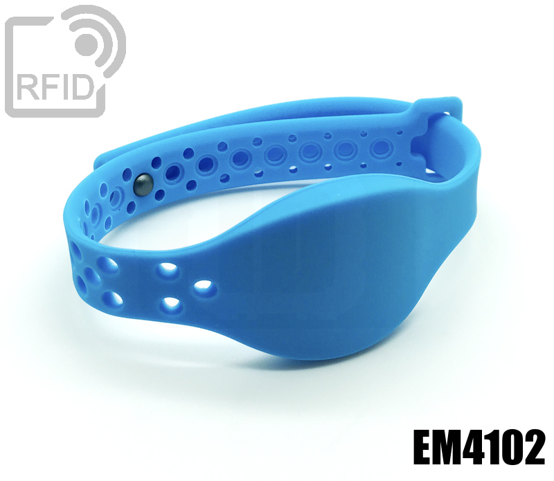 5 Braccialetti RFID In Silicone Impermeabili 13.56 MHz Classic 1K - NFC Regolabili Per Accessi, Eventi, Piscine, Palestra (Blu) - 3
