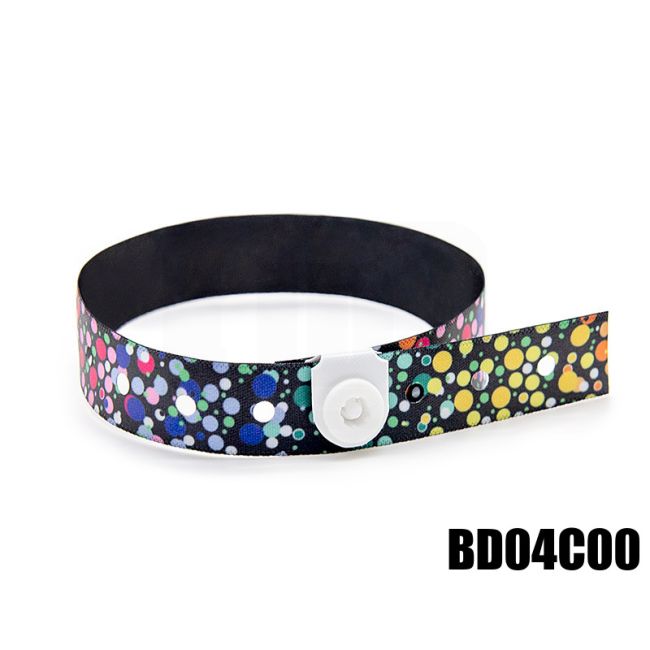 BD04C00 Bracciali tessuto raso stampato monouso swatch