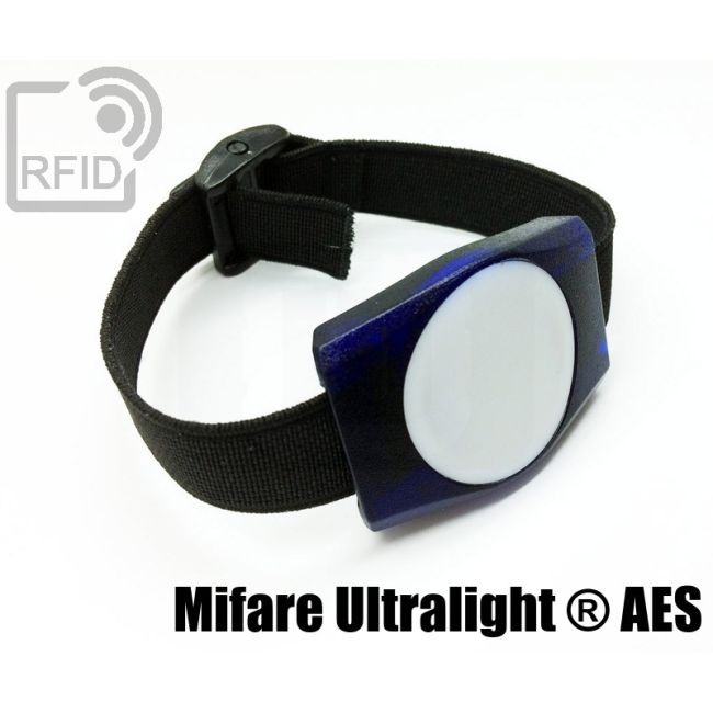 BR02C84 Rectangular ABS RFID wristbands NFC Mifare Ultralight ® AES