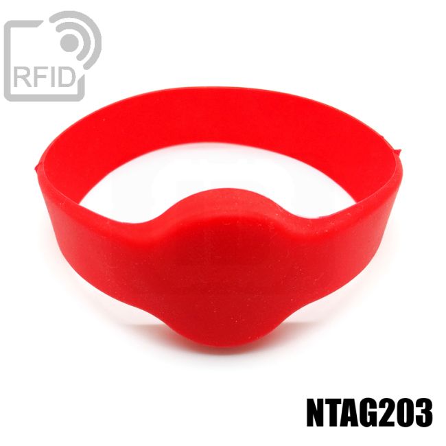 BR04C35 Bracciali RFID silicone tondo NFC Ntag203 thumbnail