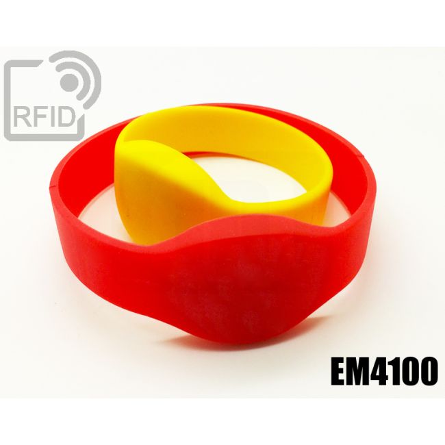 BR05C16 Oval silicone RFID wristbands EM4100 swatch