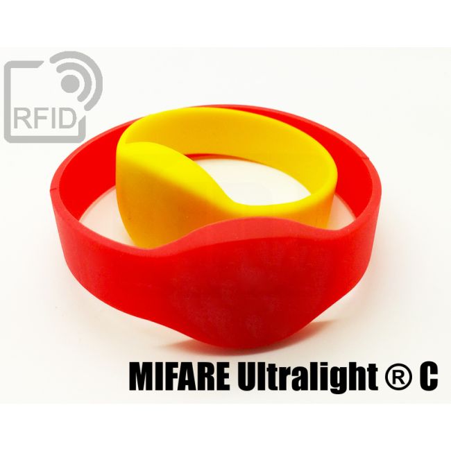BR05C47 Braccialetti RFID silicone ovale NFC Mifare Ultralight ® C thumbnail
