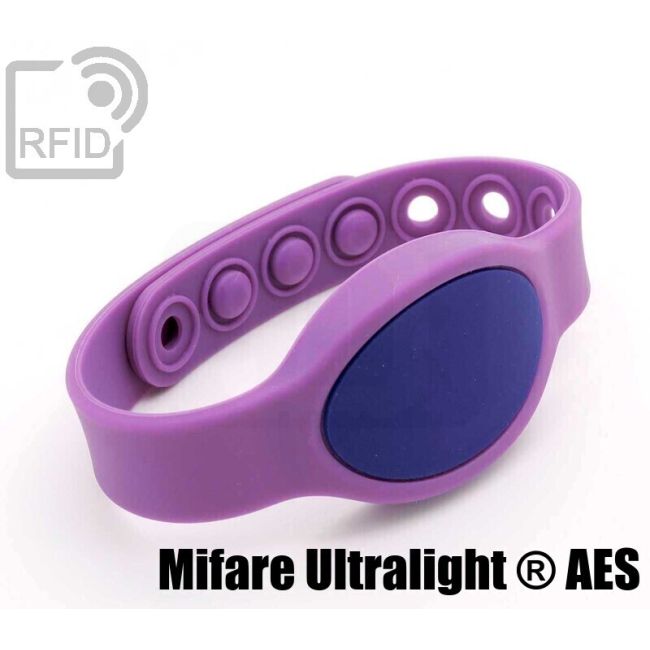 BR07C84 Clip silicone RFID wristbands NFC Mifare Ultralight ® AES