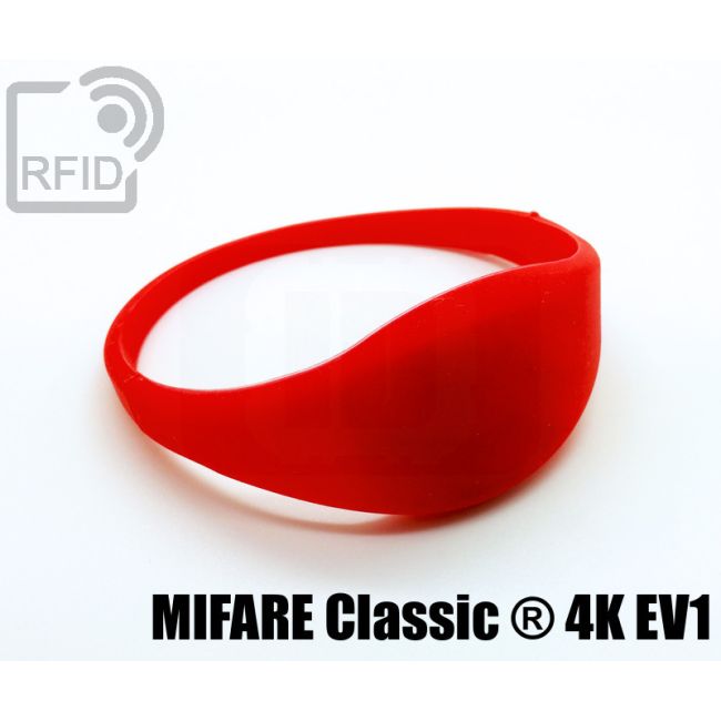 BR09C09 Braccialetti RFID silicone sottile Mifare Classic ® 4K Ev1 thumbnail