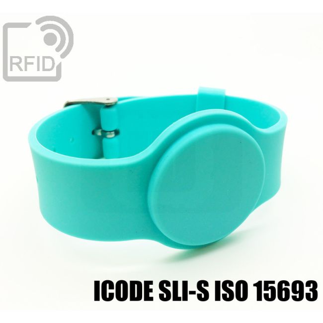 BR10C52 Braccialetti RFID silicone fibbia ICode SLI-S iso 15693 thumbnail