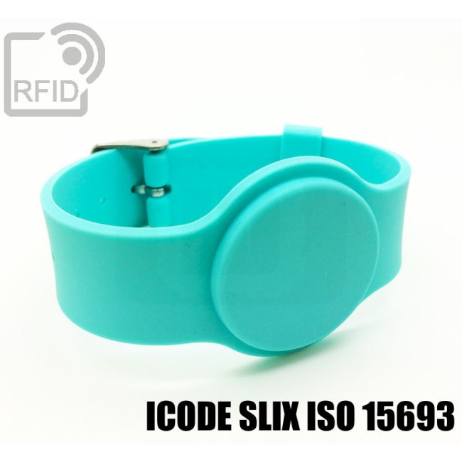 BR10C53 Braccialetti RFID silicone fibbia ICode SLIX iso 15693 thumbnail