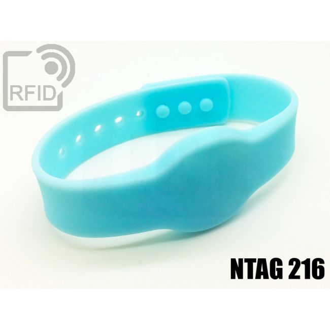 BR11C68 Braccialetti RFID silicone clip NFC ntag216 thumbnail
