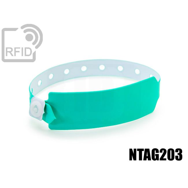 BR12C35 Einweg-Vinyl-RFID-Armbänder NFC Ntag203 swatch