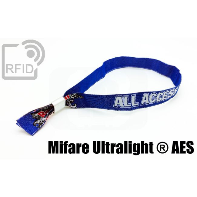 BR15C84 Fabric RFID wristbands NFC Mifare Ultralight ® AES