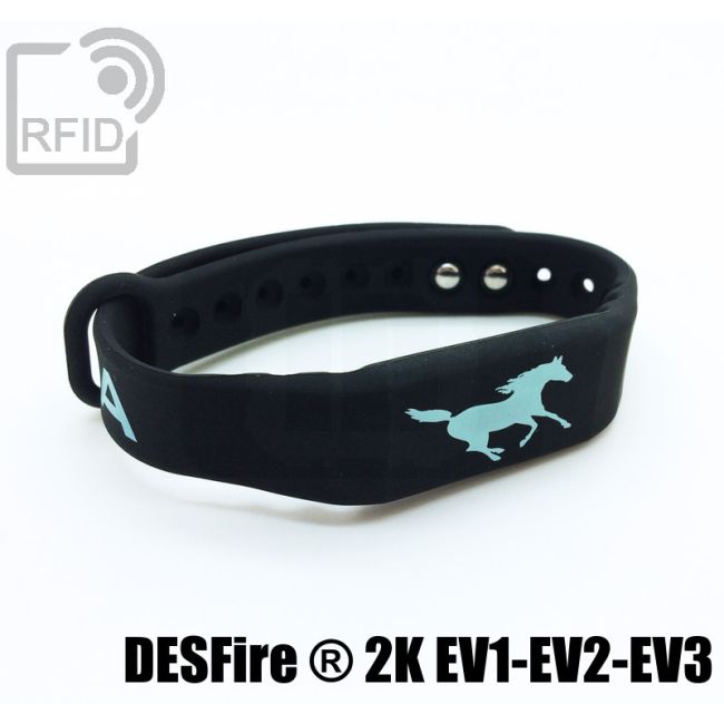 BR16C44 Braccialetti RFID silicone fitness NFC Desfire ® 2K EV1-EV2-EV3 thumbnail