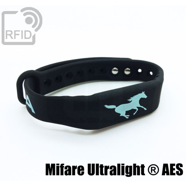 BR16C84 Fitness silicone RFID wristbands NFC Mifare Ultralight ® AES
