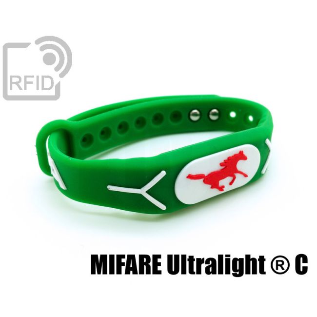 BR19C47 Braccialetti RFID silicone rilievo NFC Mifare Ultralight ® C thumbnail