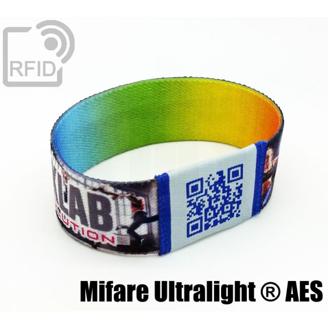 BR21C84 25 mm elastic RFID wristbands NFC Mifare Ultralight ® AES
