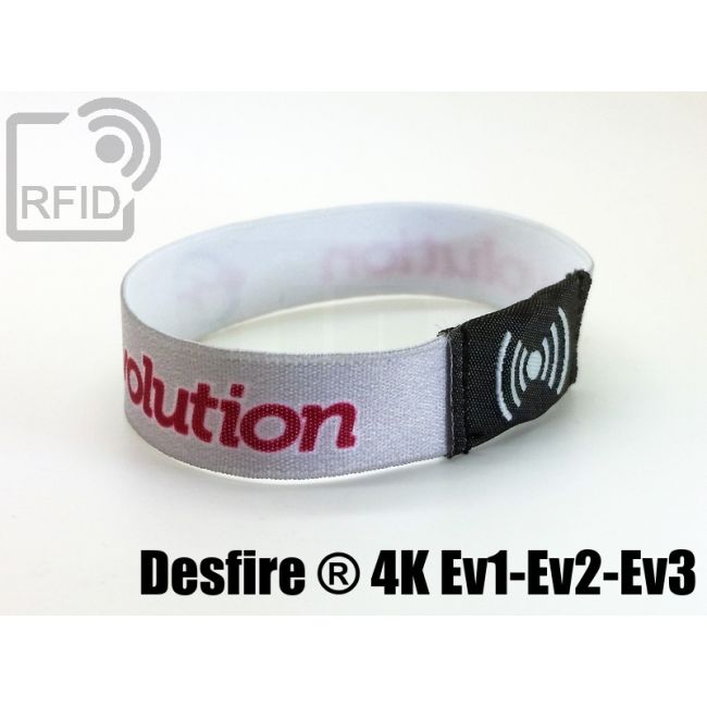 BR23C10 15 mm elastic RFID wristbands NFC Desfire ® 4K Ev1-Ev2-Ev3 swatch