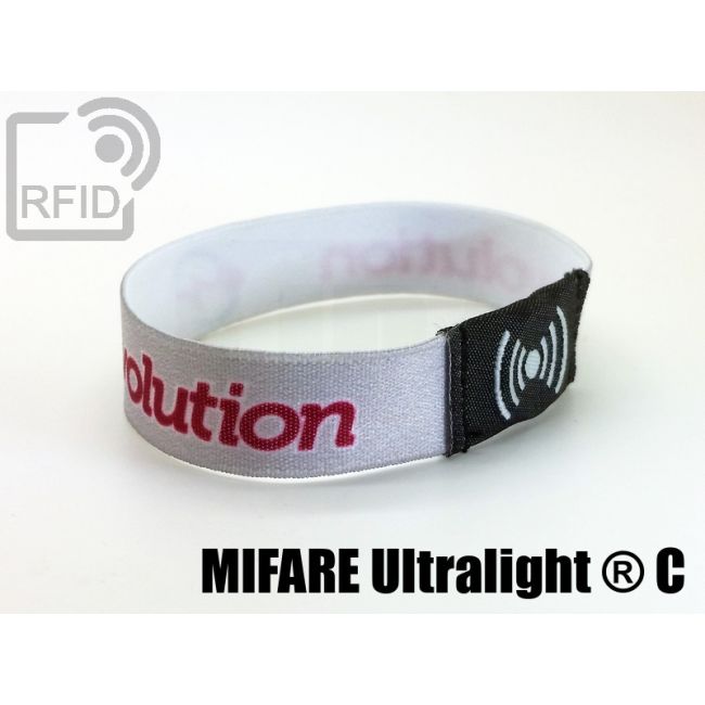 BR23C47 Braccialetti RFID elastico 15 mm NFC Mifare Ultralight ® C thumbnail