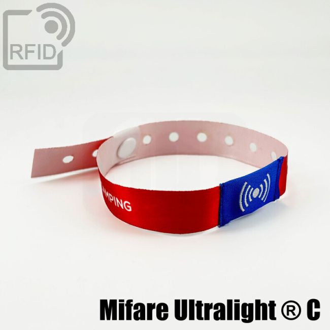 BR26C47 Braccialetti RFID in raso monouso NFC Mifare Ultralight ® C thumbnail
