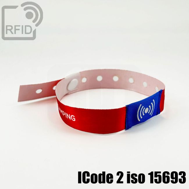 BR26C51 Braccialetti RFID in raso monouso ICode 2 iso 15693 thumbnail