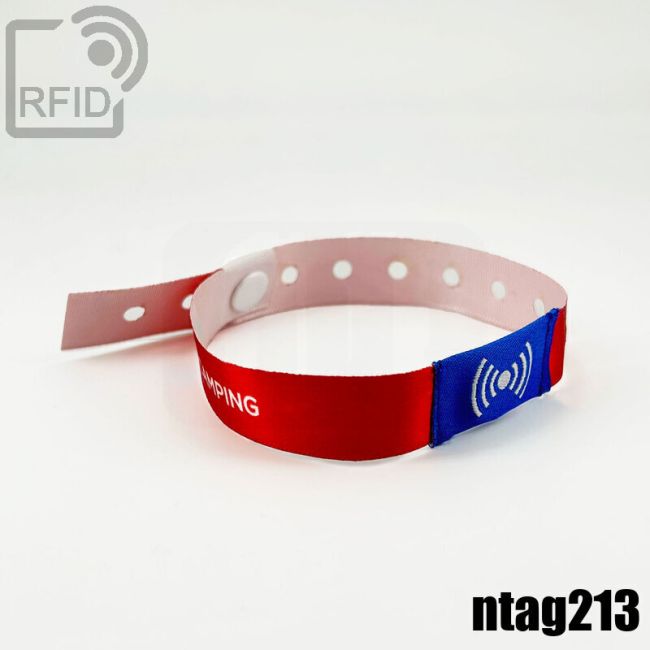 BR26C67 Braccialetti RFID in raso monouso NFC ntag213 thumbnail