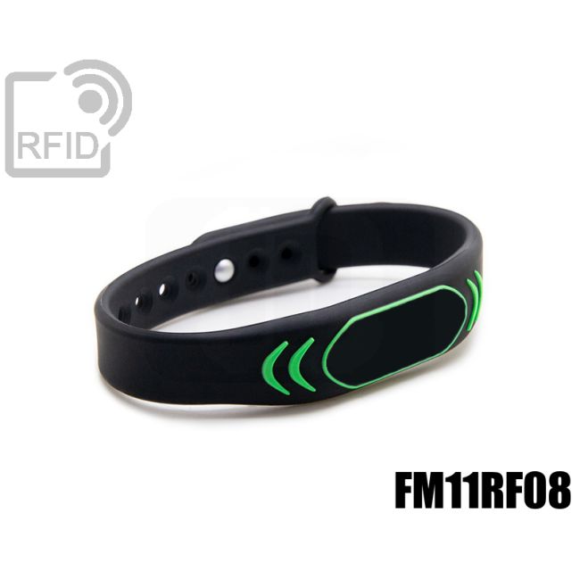BR27C07 Braccialetti RFID silicone clip metallo FM11RF08 thumbnail