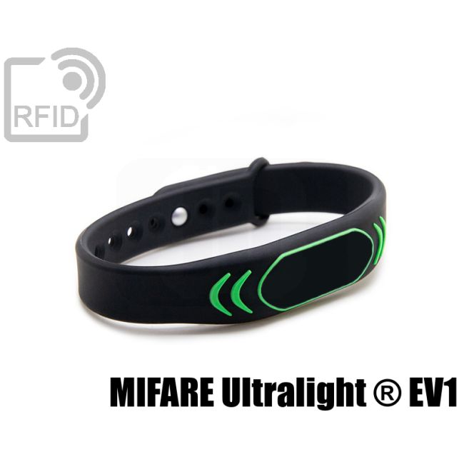 BR27C46 Braccialetti RFID silicone clip metallo NFC Mifare Ultralight ® EV1 thumbnail