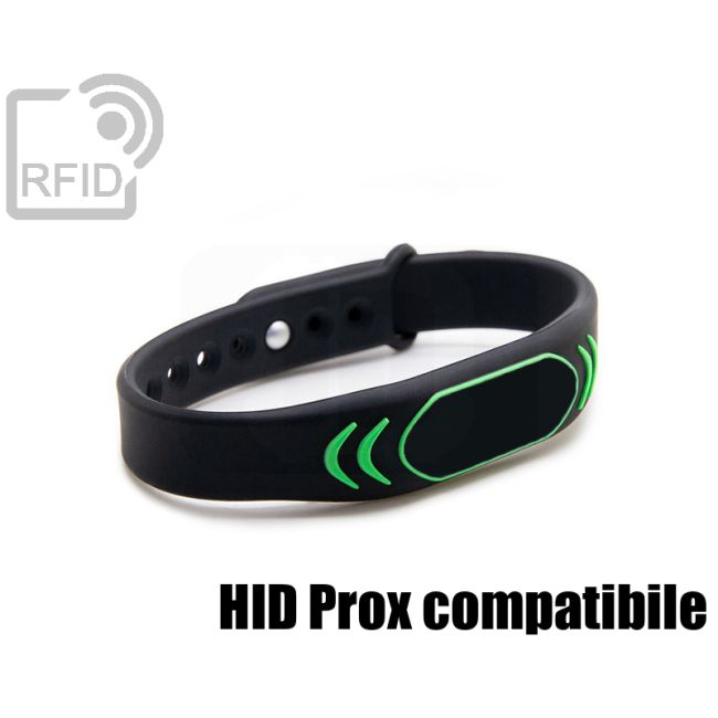 BR27C76 Braccialetti RFID silicone clip metallo HID Prox compatibile thumbnail