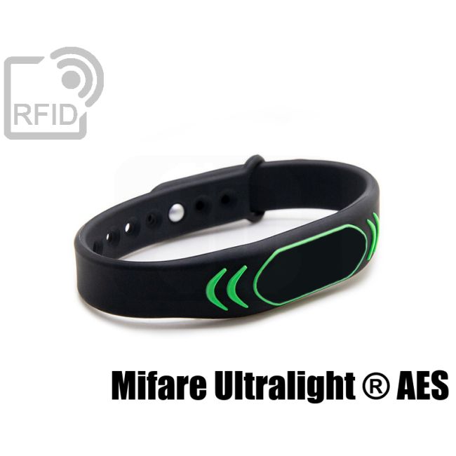 BR27C84 Bracelets RFID silicone clip métal NFC Mifare Ultralight ® AES