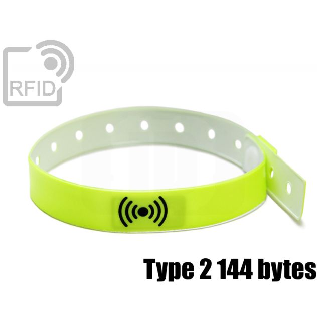 BR30C93 Braccialetti RFID vinile monouso 14 mm NFC Type 2 144 bytes