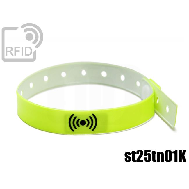 BR30C94 Braccialetti RFID vinile monouso 14 mm NFC st25tn01K