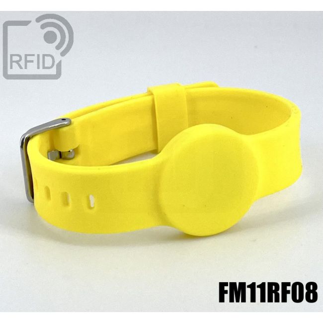 BR34C07 Pulseras de silicona RFID con hebilla de 16 mm FM11RF08