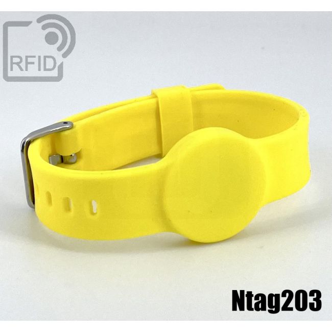 BR34C35 Bracelet RFID en silicone avec boucle de 16 mm NFC Ntag203