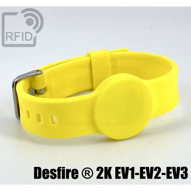 BR34C44 Bracelet RFID en silicone avec boucle de NFC Desfire ® 2K EV1-EV2-EV3