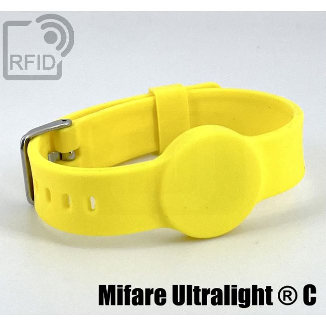BR34C47 Bracelet RFID en silicone avec boucle de 16 NFC Mifare Ultralight ® C