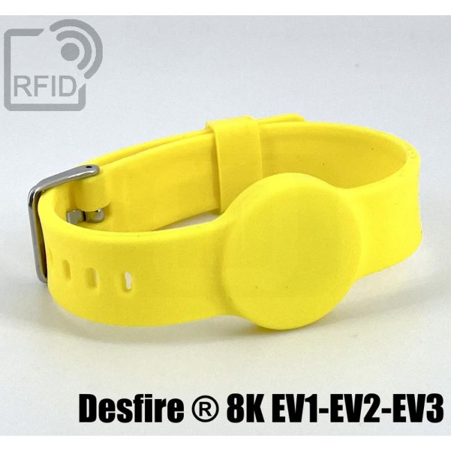BR34C50 Bracelet RFID en silicone avec boucle de NFC Desfire ® 8K EV1-EV2-EV3