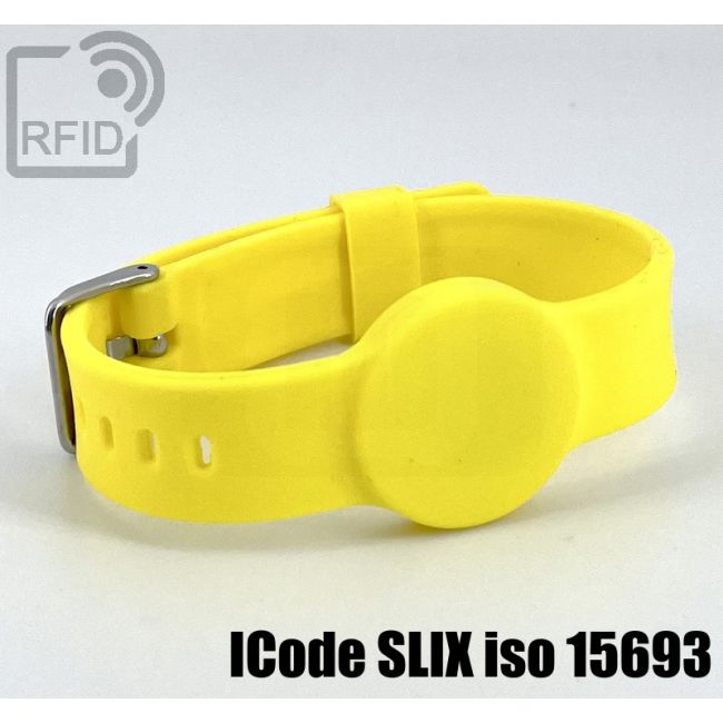 BR34C53 Bracelet RFID en silicone avec boucle de 16 mm ICode SLIX iso 15693