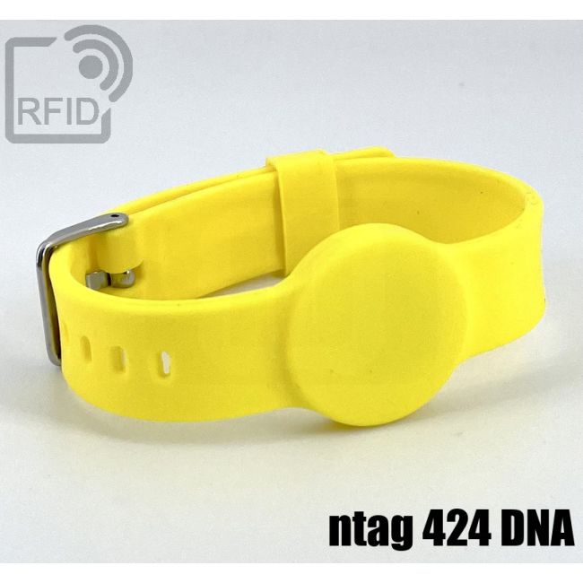 BR34C88 Braccialetti RFID silicone fibbia 16 mm NFC ntag 424 DNA
