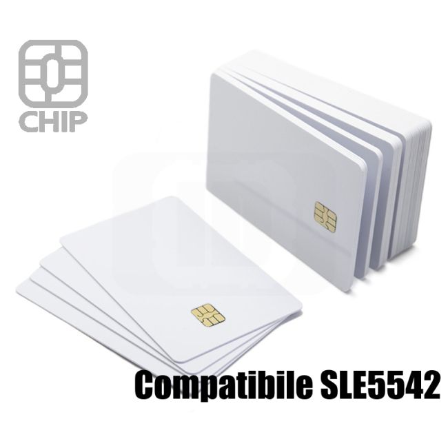 CC01L07 Tessere chip card bianche Compatibile SLE5542 thumbnail