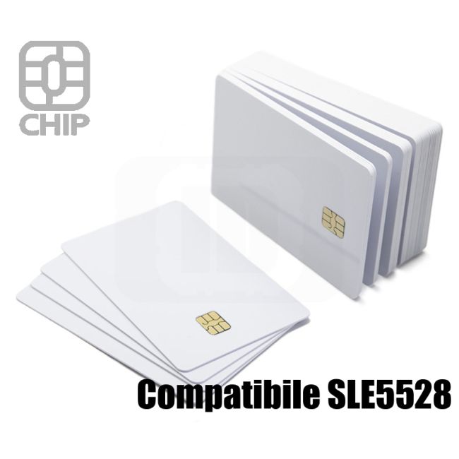 CC01L08 Tessere chip card bianche Compatibile SLE5528 thumbnail