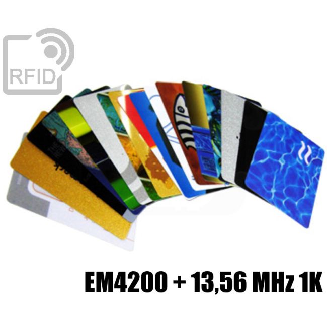 CD02D06 Printed cards with dual triple chip EM4200 + 13