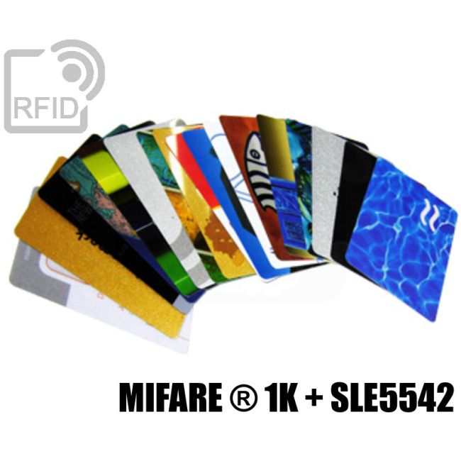 CD02D17 Printed cards with dual triple chip Mifare ® 1K + SLE5542 thumbnail