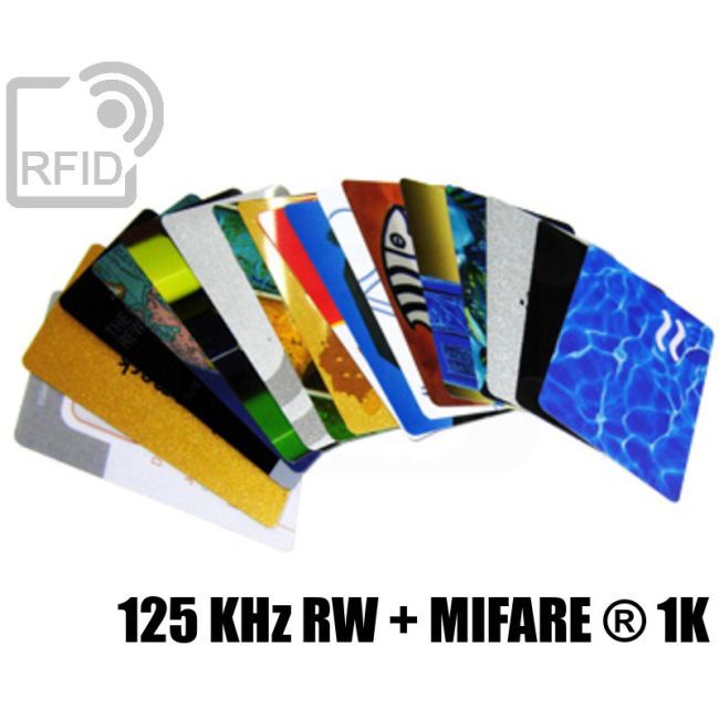 CD02D29 Tessere stampate doppio triplo chip 125 KHz RW + Mifare ® 1K swatch