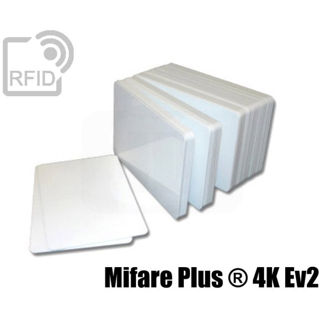 CR01C14 White RFID card Mifare Plus ® 4K Ev2 swatch