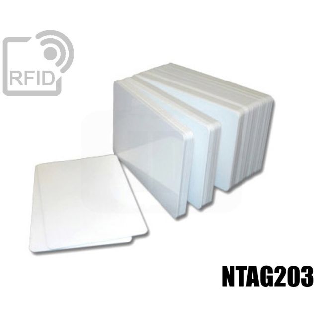 CR01C35 White RFID card NFC Ntag203 swatch