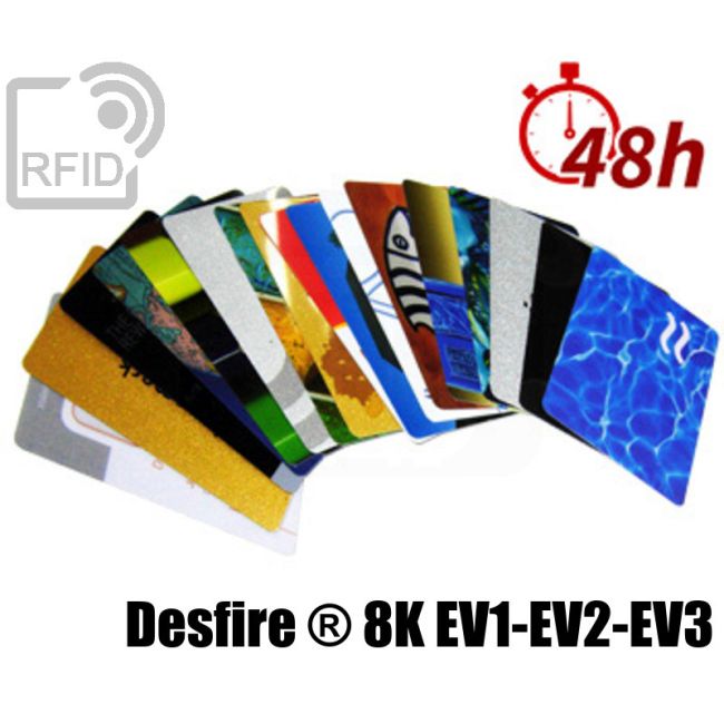 CR03C50 Tessere card stampa 48H RFID NFC Desfire ® 8K EV1-EV2-EV3