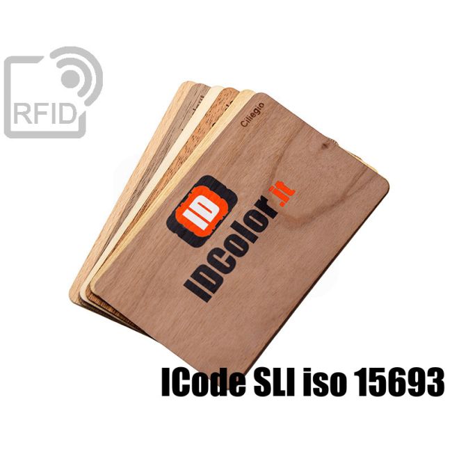 CR04C11 RFID customized wooden cards NFC ICode SLI iso 15693 swatch