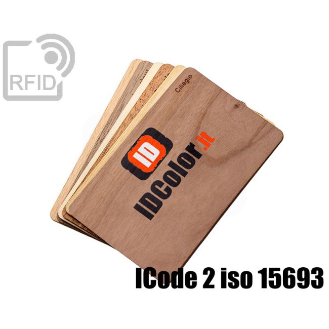 CR04C51 Tessere in legno personalizzate RFID ICode 2 iso 15693 swatch