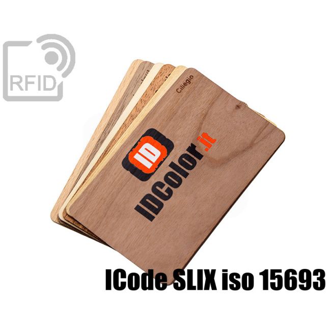 CR04C53 Tessere in legno personalizzate RFID ICode SLIX iso 15693 swatch