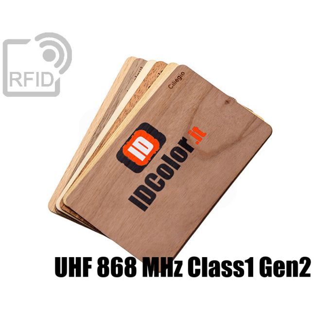 CR04C81 Tarjetas de madera personalizadas RFID UHF 868 MHz Class1 Gen2 swatch