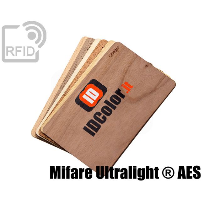 CR04C84 Tessere in legno personalizzate RFID NFC Mifare Ultralight ® AES