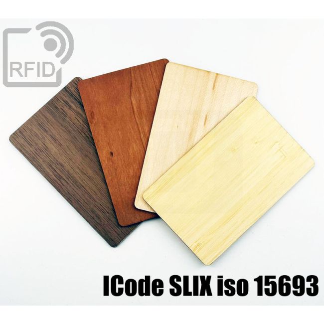 CR05C53 Tessere card in legno RFID ICode SLIX iso 15693 thumbnail