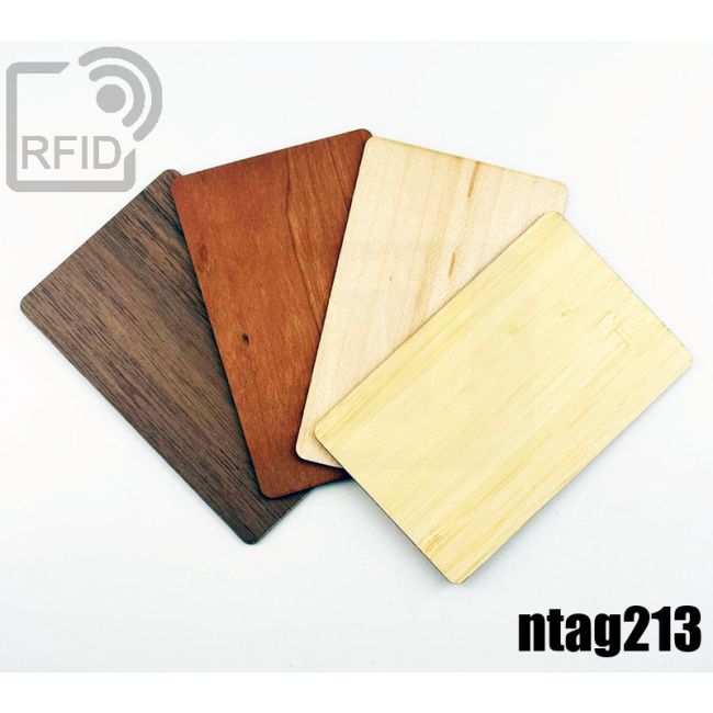 CR05C67 Tessere card in legno RFID NFC ntag213 thumbnail